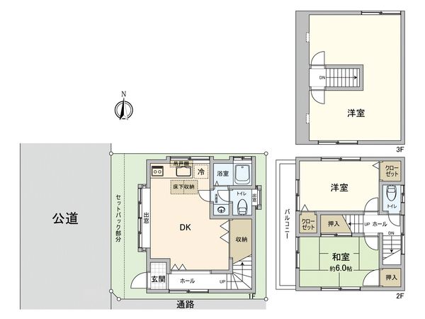 蟹ケ谷中古戸建 間取図(平面図) 蟹ケ谷中古戸建 間取図(平面図)