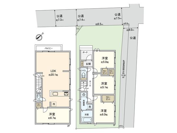 高津区久末(戸建) 間取図(平面図) 高津区久末(戸建) 間取図(平面図)