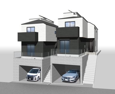 港北区日吉本町5丁目(新築2号棟) 外観パース図