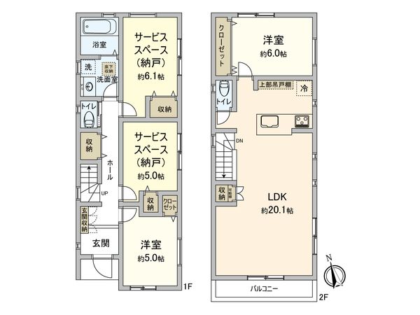港北区下田町3丁目(新築戸建)1号棟 間取図(平面図) 間取図(平面図)