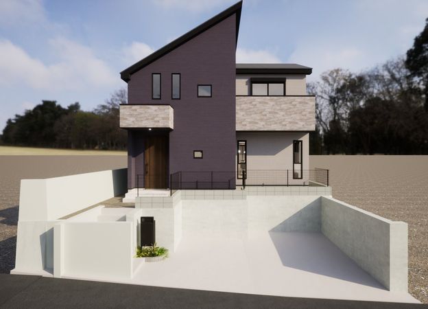 港北区日吉本町6丁目(新築戸建) 外観パース図 外観パース図