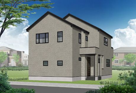 港北区下田町2丁目(新築戸建) 外観パース図