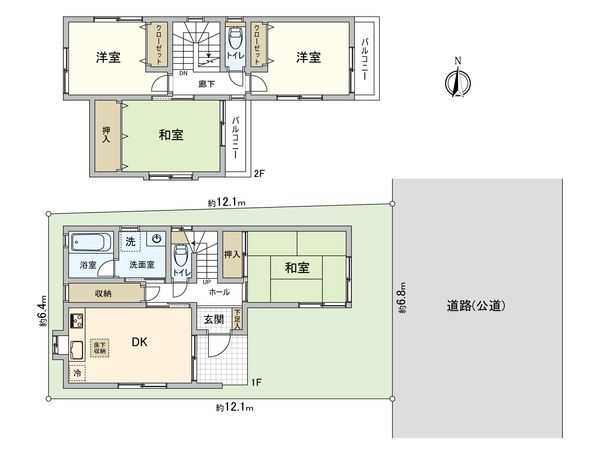 川崎市中原区井田三舞町 戸建 間取図(平面図)