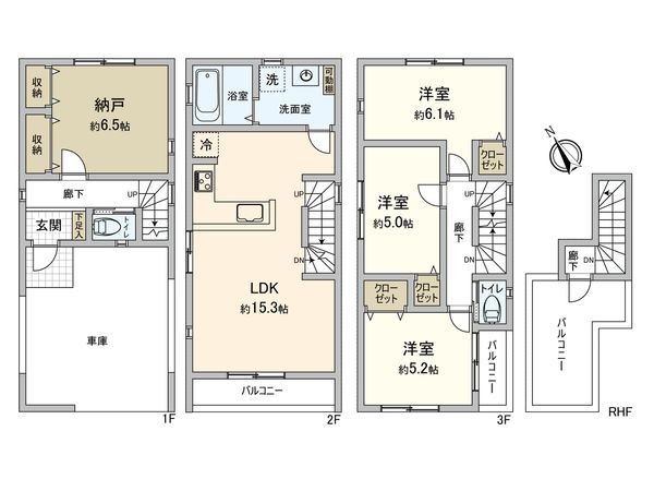 高津区久末(新築戸建)B号棟 間取図(平面図)
