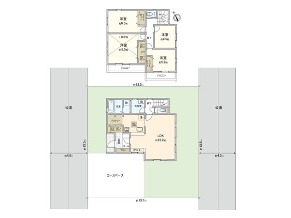 今宿2丁目(新築戸建) 間取図(平面図) 今宿2丁目(新築戸建) 間取図(平面図)