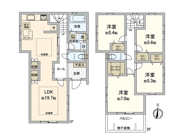 港北区日吉本町6丁目(戸建) 間取図(平面図) 港北区日吉本町6丁目(戸建) 間取図(平面図)