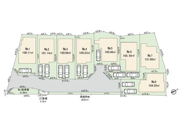 港北区下田町4丁目(新築戸建)1号棟 間取図(平面図) 港北区下田町4丁目(新築戸建)1号棟 間取図(平面図)