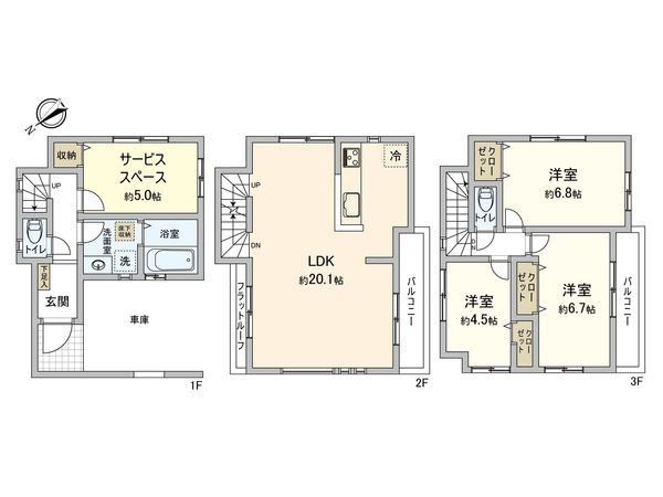 高津区久末(戸建)4号棟 間取図(平面図) 高津区久末(戸建)4号棟 間取図(平面図)