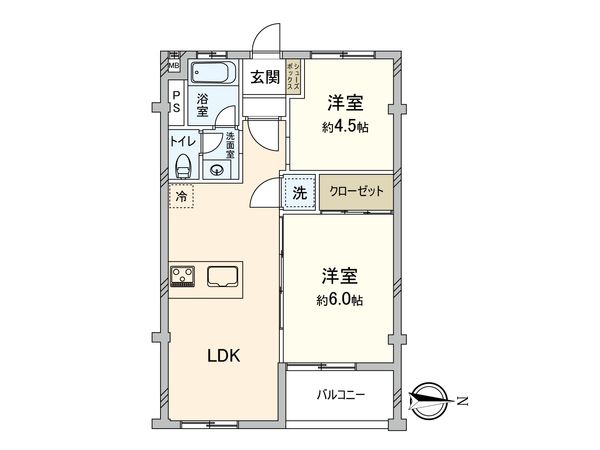 ニチモ日吉第2コーポラス 間取図(平面図) 間取図(平面図)