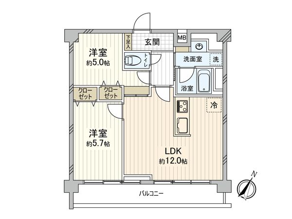 日吉第3コーポ B棟 間取図(平面図) 日吉第3コーポ B棟 間取図(平面図)