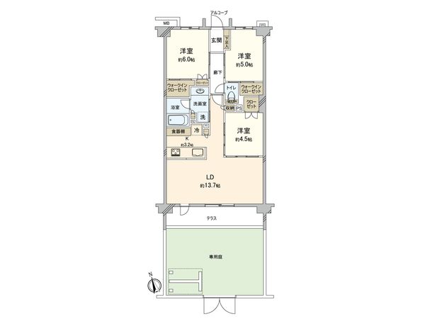 エクセレントシティ日吉本町ガーデン 間取図(平面図) エクセレントシティ日吉本町ガーデン 間取図(平面図)
