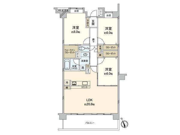 フロンティア日吉 間取図(平面図) 間取図(平面図)
