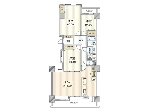 日吉ロイヤルマンション 間取図(平面図)