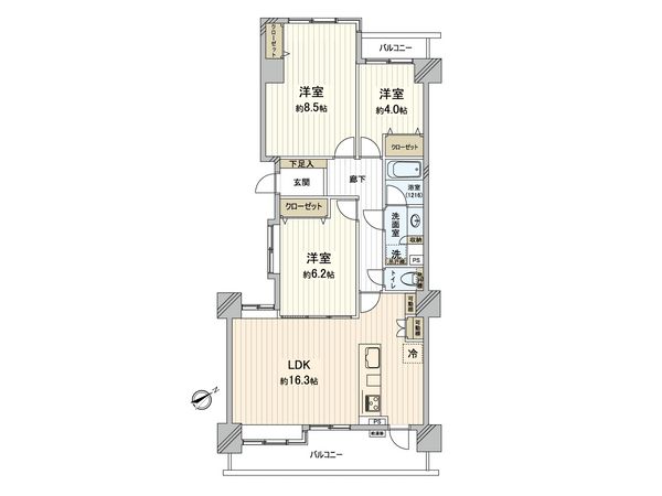 日吉ロイヤルマンション 間取図(平面図)
