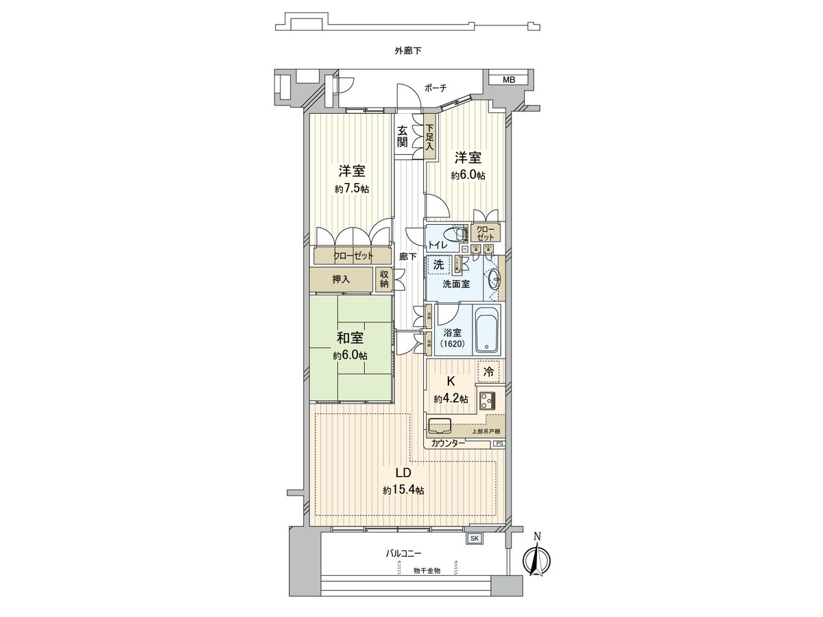 オーベル元住吉プレクシード 間取図(平面図) 間取図(平面図)