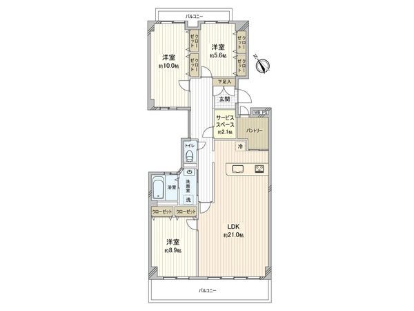 ユーカリハイツ久末 間取図(平面図)