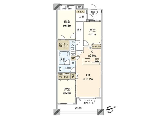 グランシティ日吉本町 間取図(平面図) グランシティ日吉本町 間取図(平面図)