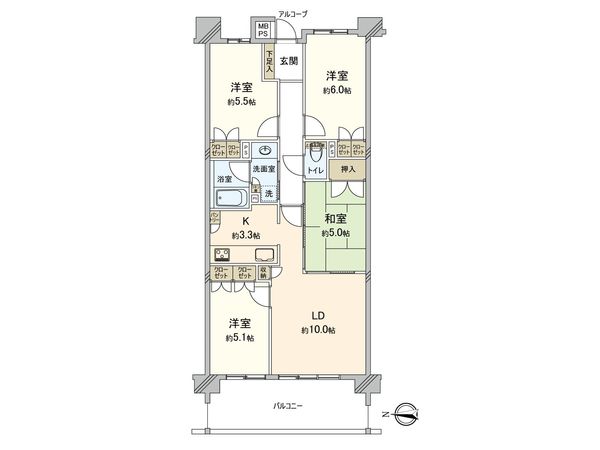 クオス日吉台レデンシャルヒルズ 間取図(平面図)