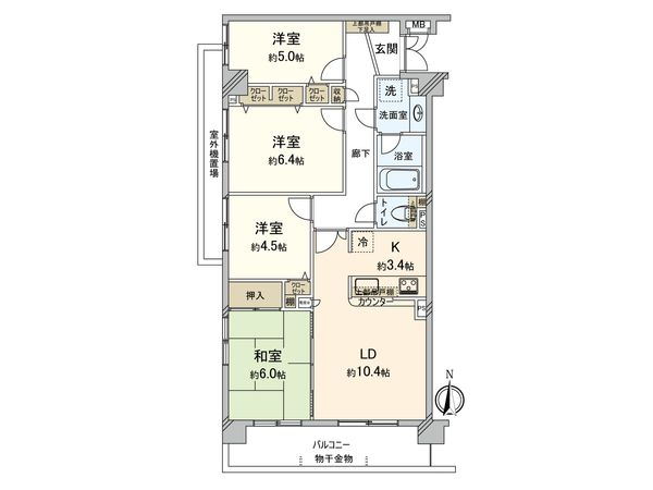 ビューネ日吉 間取図(平面図) ビューネ日吉 間取図(平面図)