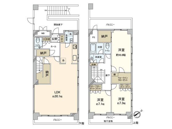プレール日吉台 間取図(平面図) プレール日吉台 間取図(平面図)