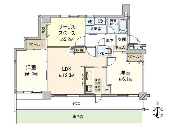 グレイス日吉Ⅵ 間取図(平面図) グレイス日吉Ⅵ 間取図(平面図)