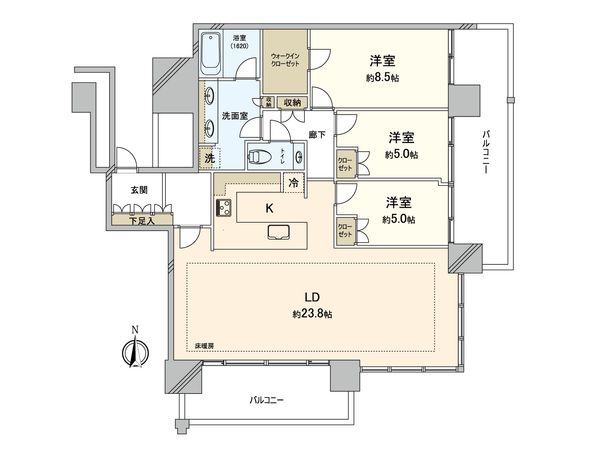 M.M.タワーズ ザ・ウエスト 間取図(平面図)