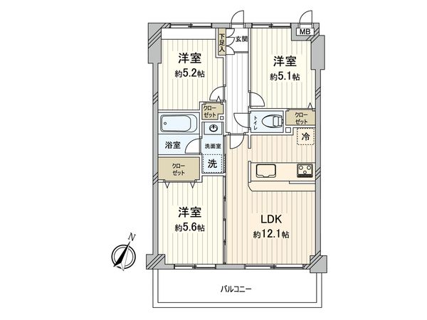 ニューウェルテラス元住吉 間取図(平面図) 間取図(平面図)