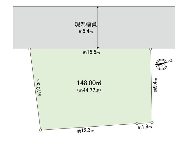 犬蔵2丁目 古家付土地 区画図 犬蔵2丁目 古家付土地 区画図