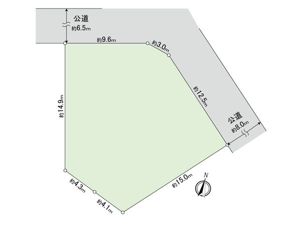 あざみ野3丁目 古家付土地 区画図 あざみ野3丁目 古家付土地 区画図