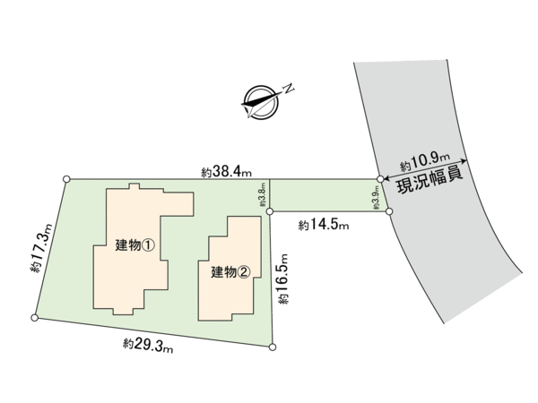 王禅寺西2丁目 土地 地形図