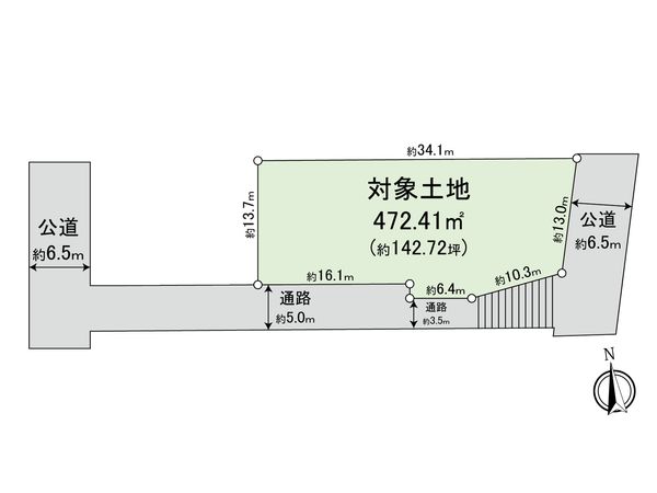 青葉区新石川3丁目 土地 区画図 青葉区新石川3丁目 土地 区画図