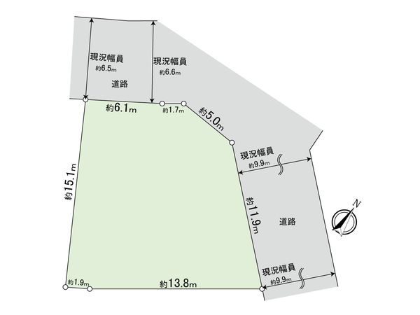 美しが丘西3丁目土地 古家有り 区画図 美しが丘西3丁目土地 古家有り 区画図