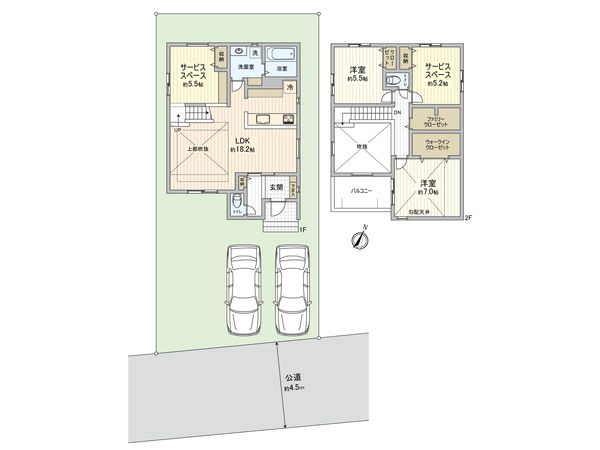 あざみ野3丁目新築戸建 1号棟 間取図(平面図) あざみ野3丁目新築戸建 1号棟 間取図(平面図)