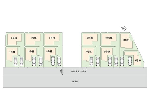 フォレストタウン菅生North 10号棟 区画図