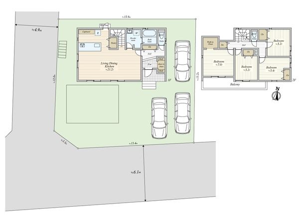 大場町 新築戸建 間取図(平面図)