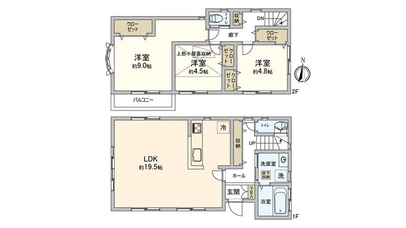 荏子田1丁目 戸建 間取図(平面図)