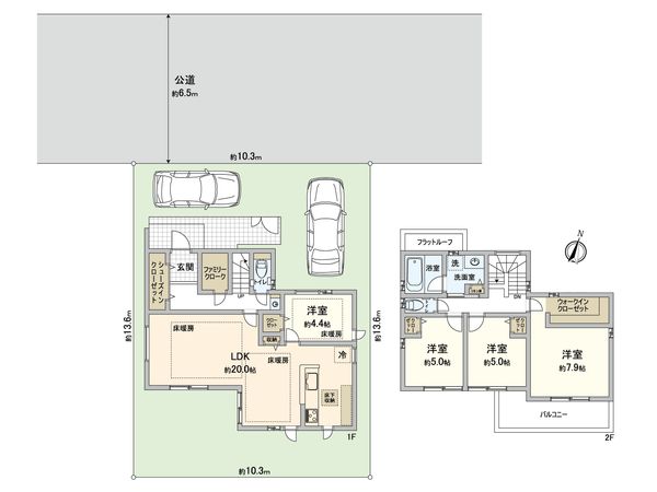 アグレシオ横浜桂台 No.1 間取図(平面図)