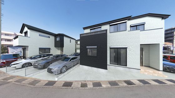 水沢2丁目新築戸建 3号棟 外観パース図