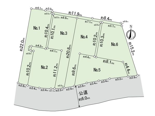 水沢2丁目新築戸建 5号棟 全体区画図 水沢2丁目新築戸建 5号棟 全体区画図