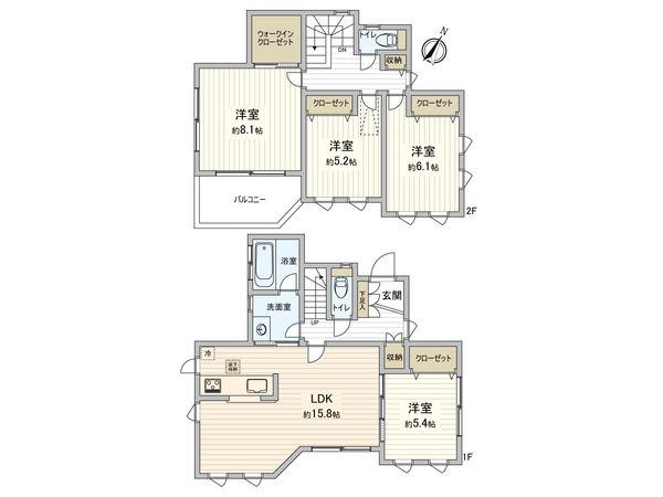 川崎市宮前区水沢3丁目戸建 間取図(平面図) 川崎市宮前区水沢3丁目戸建 間取図(平面図)