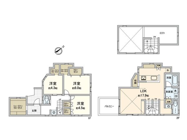 青葉区美しが丘4丁目戸建 間取図(平面図) 青葉区美しが丘4丁目戸建 間取図(平面図)