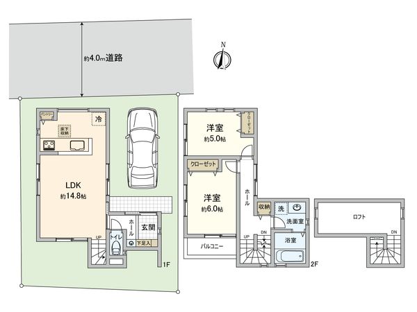 元石川町新築戸建 間取図(平面図) 元石川町新築戸建 間取図(平面図)