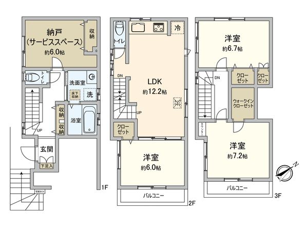 犬蔵3丁目戸建 間取図(平面図) 犬蔵3丁目戸建 間取図(平面図)
