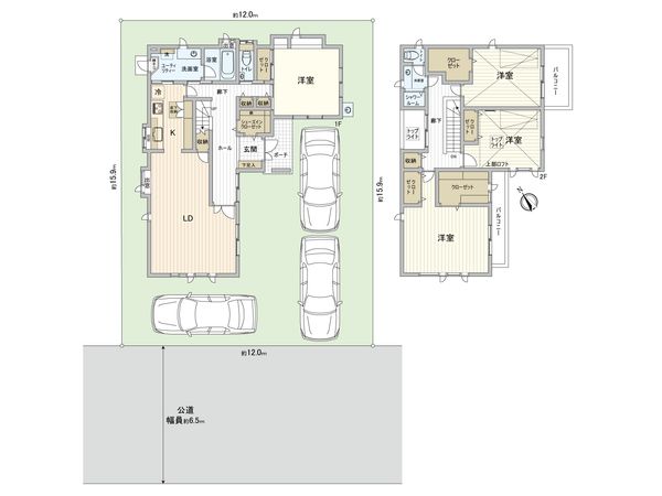 もみの木台 戸建 間取図(平面図) もみの木台 戸建 間取図(平面図)