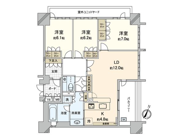 D’グランセ美しが丘 間取図(平面図) 間取図(平面図)