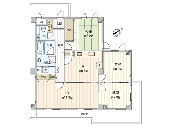 リノアたまプラーザ 間取図(平面図) リノアたまプラーザ 間取図(平面図)