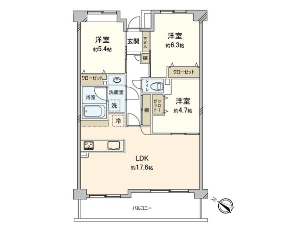 バームステージたまプラーザ 間取図(平面図) バームステージたまプラーザ 間取図(平面図)