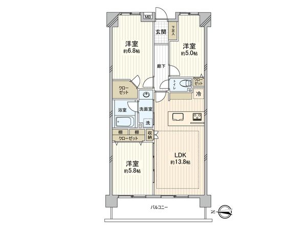 ライオンズマンション美しが丘の杜 間取図(平面図) 間取図(平面図)