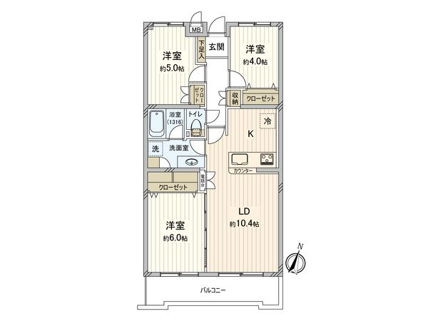 たまプラーザ美しが丘スカイマンション 間取図(平面図) 間取図(平面図)