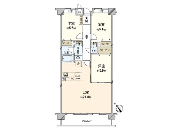 マイキャッスルたまプラーザⅡ 間取図(平面図) マイキャッスルたまプラーザⅡ 間取図(平面図)